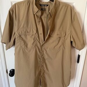 Carhartt Men's Casual Button Down Shirt in Brown